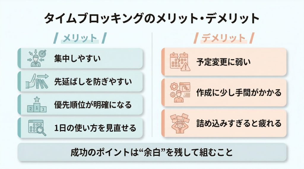 タイムブロッキングのメリット・デメリット