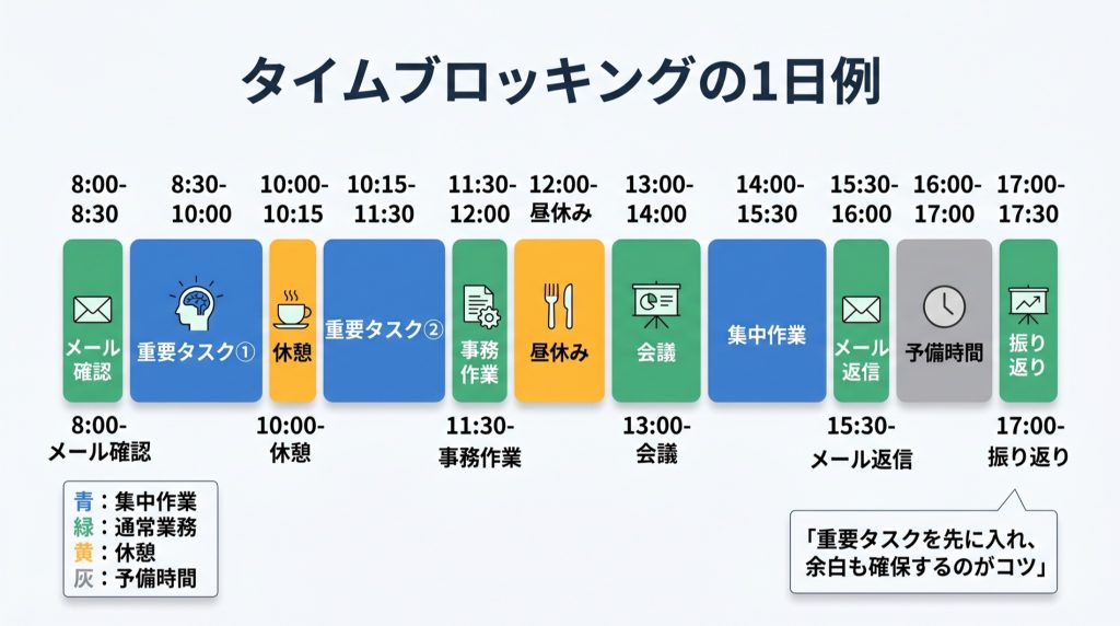 タイムブロッキングの1日例